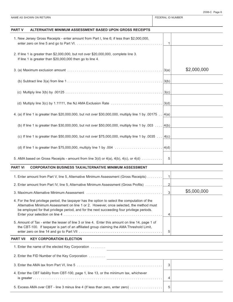 Form Cbt 100 New Jersey ≡ Fill Out Printable PDF Forms Online