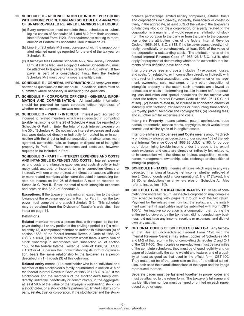 Form Cbt 100 New Jersey ≡ Fill Out Printable PDF Forms Online