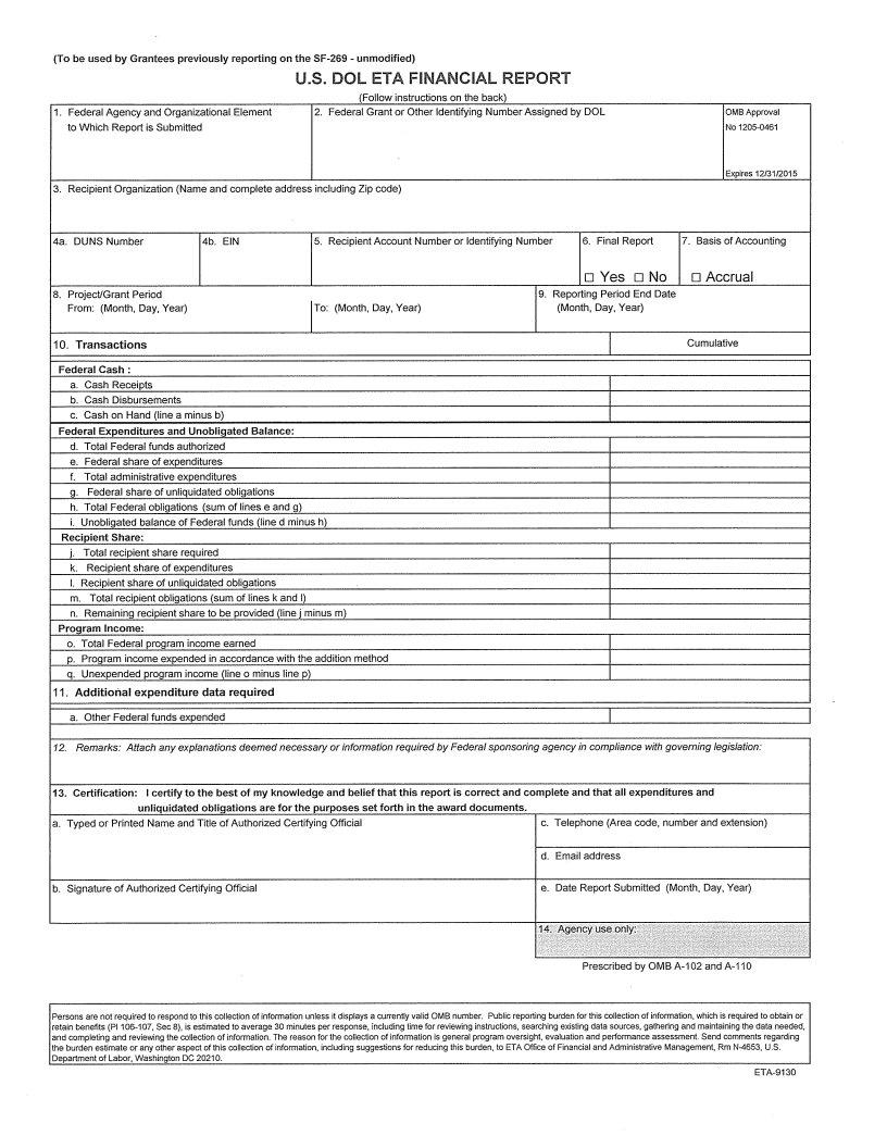 Form Eta 9130 ≡ Fill Out Printable PDF Forms Online