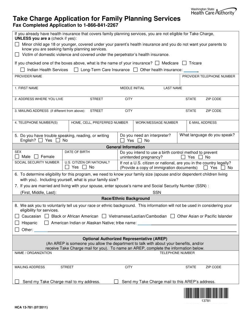 Hca 13 781 Form ≡ Fill Out Printable PDF Forms Online