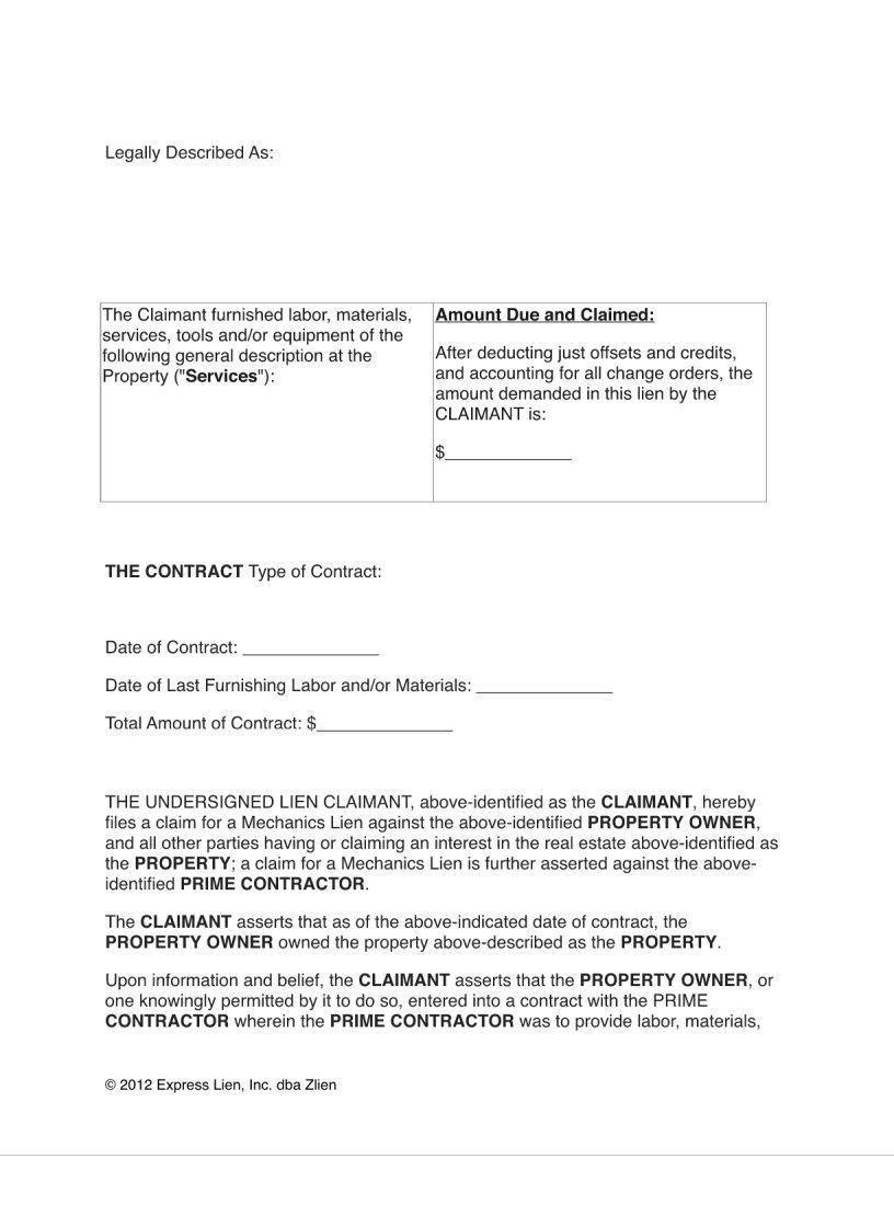 Illinois Notice Lien Form ≡ Fill Out Printable PDF Forms Online