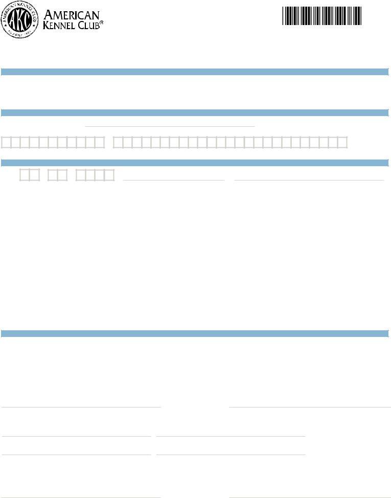 Kennel Club Transfer Form ≡ Fill Out Printable PDF Forms Online