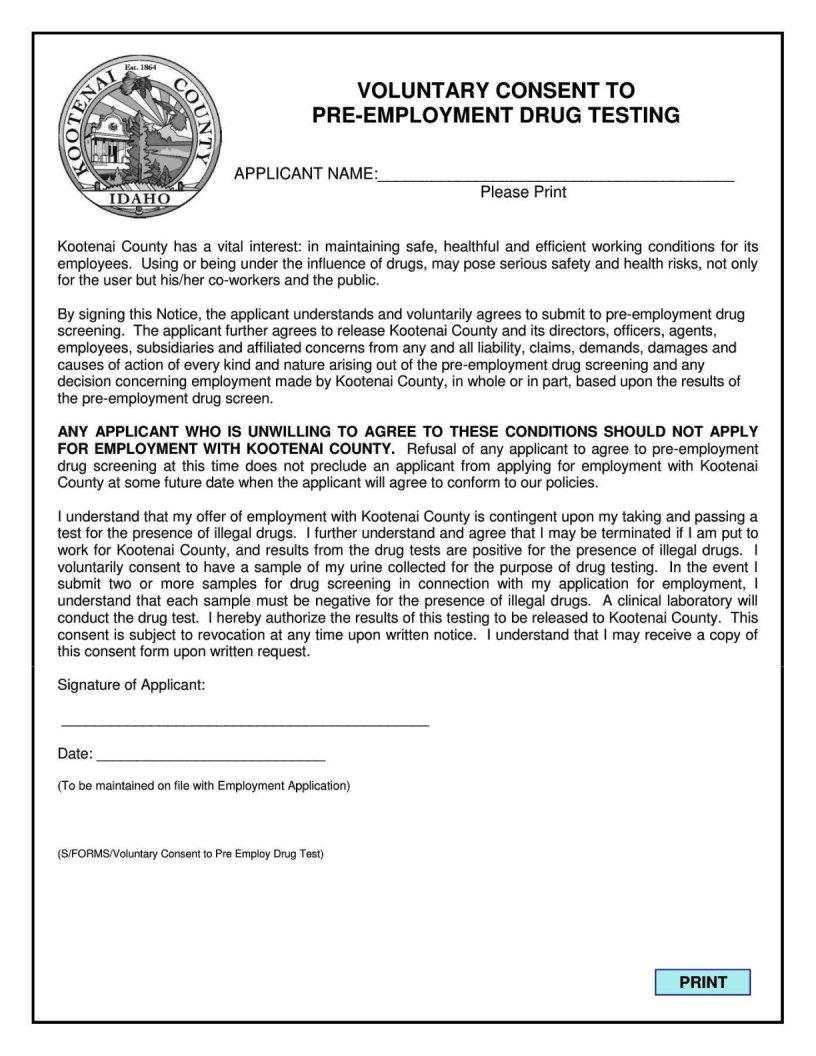 Kootenai Employment Application PDF Form FormsPal