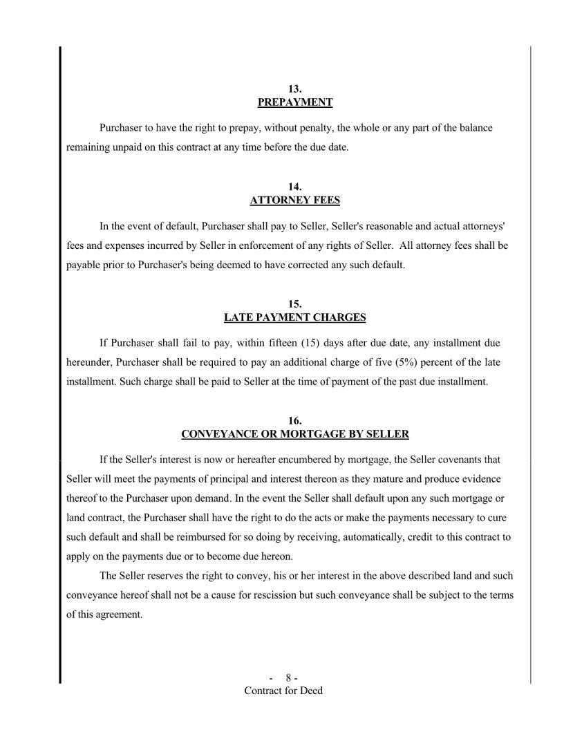 Land Contract Agreement Form ≡ Fill Out Printable PDF Forms Online