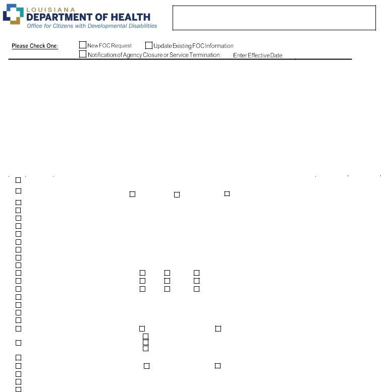 Louisiana Medicaid Freedom of Choice List PDF Form FormsPal