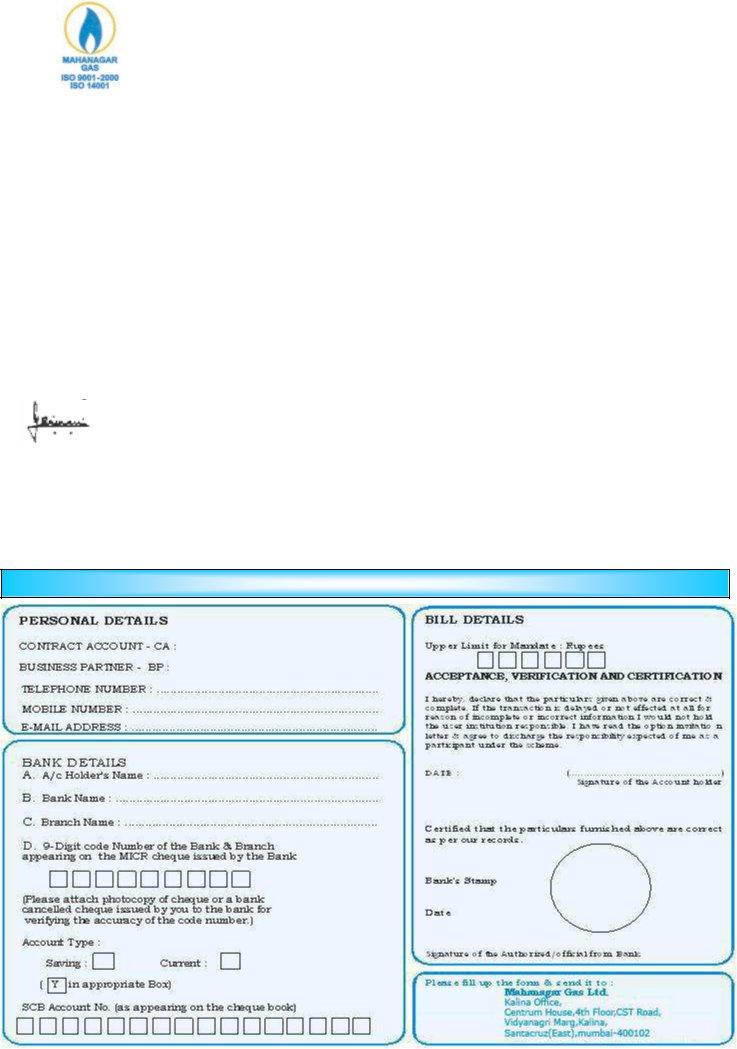 Mahanagar Gas Ecs Form ≡ Fill Out Printable PDF Forms Online