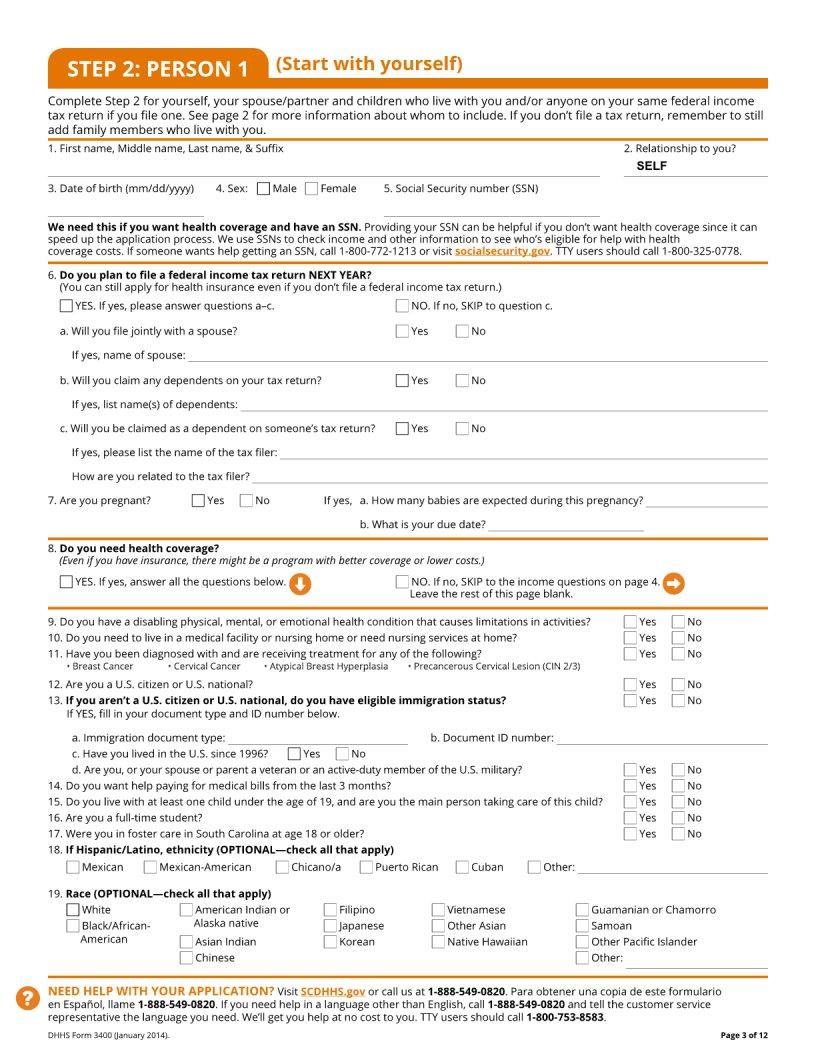 Medicaid Form 3400 ≡ Fill Out Printable PDF Forms Online
