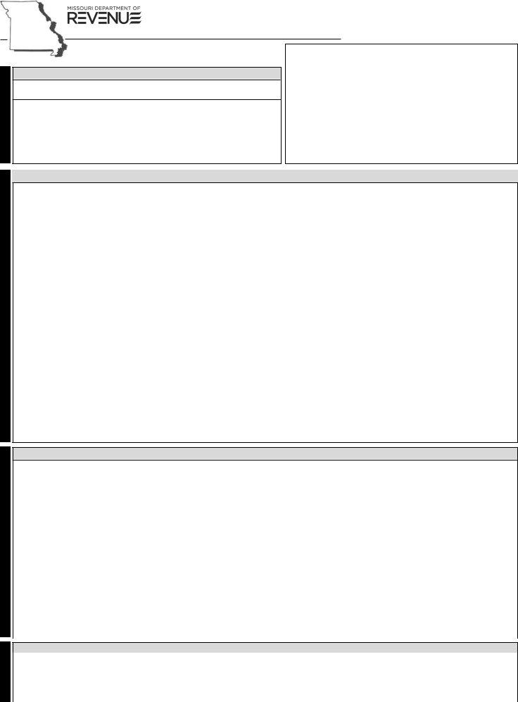 Missouri Form 4601 ≡ Fill Out Printable PDF Forms Online