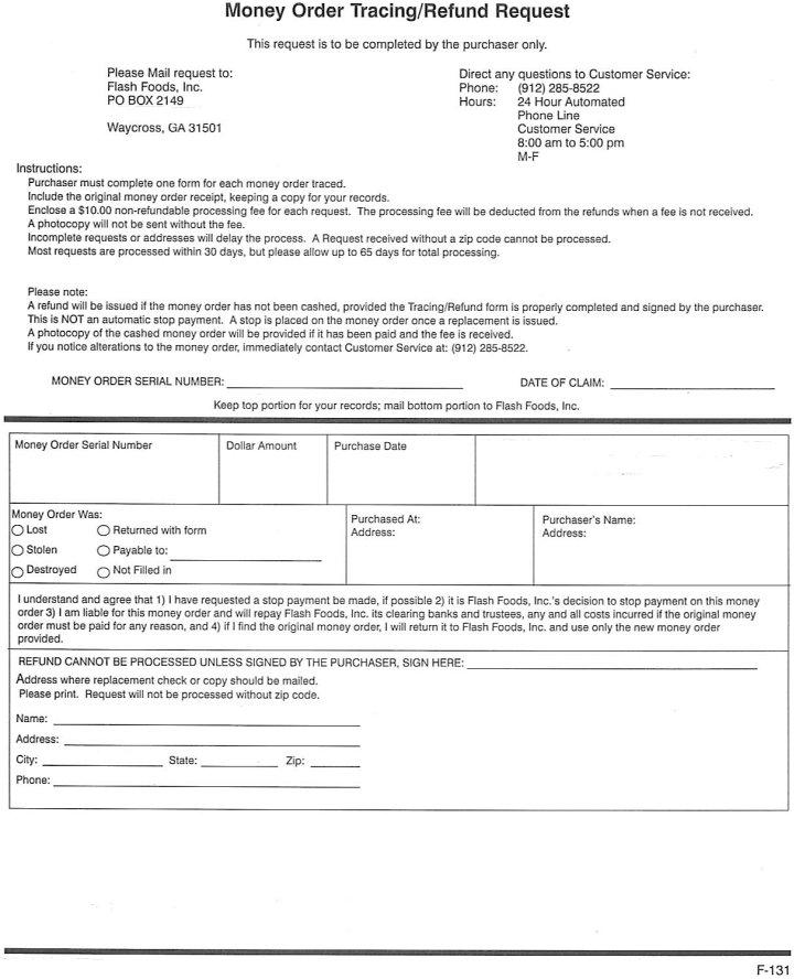 Money Order Tracing Request PDF Form FormsPal