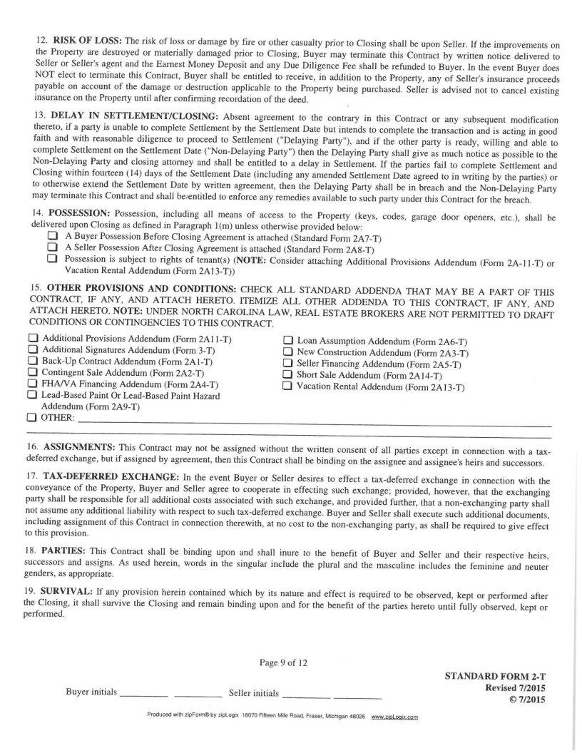 Nc Contract Estate Form ≡ Fill Out Printable PDF Forms Online