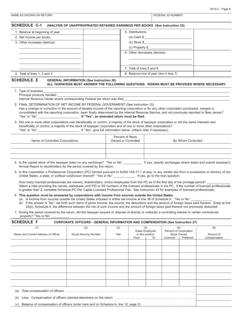 New Jersey Form Cbt 100 ≡ Fill Out Printable PDF Forms Online