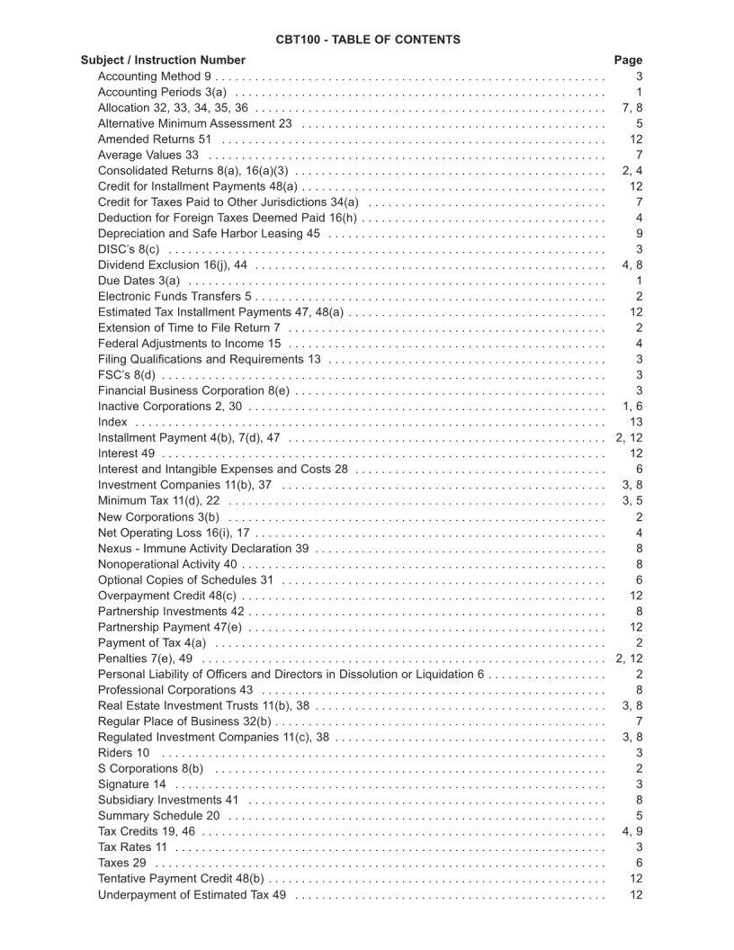 New Jersey Form Cbt 100 ≡ Fill Out Printable PDF Forms Online