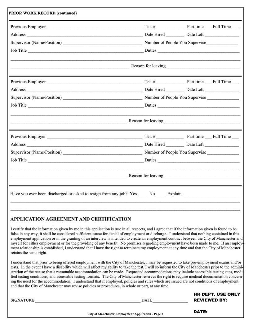 Nh Employment Application Form ≡ Fill Out Printable PDF Forms Online