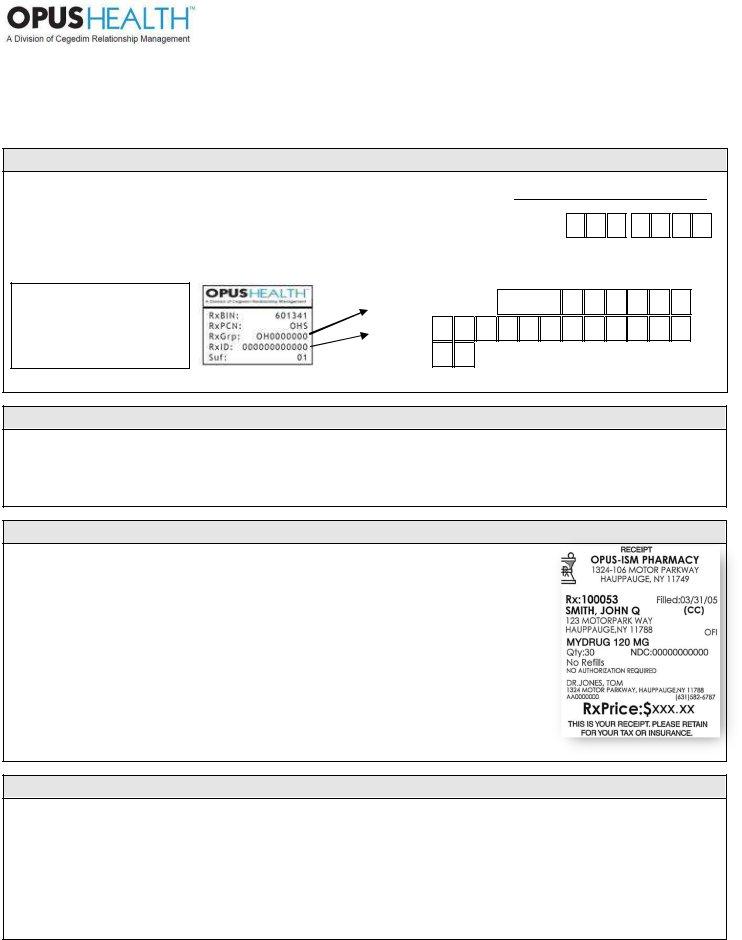 Opus Discount Card Form ≡ Fill Out Printable PDF Forms Online