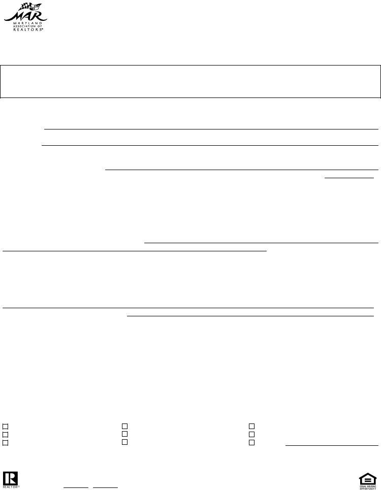 Real Estate Sales Agreement In Maryland PDF Form FormsPal