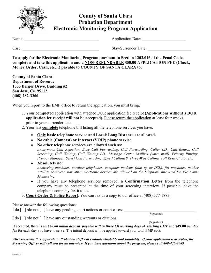 Santa Clara Emp Form ≡ Fill Out Printable PDF Forms Online