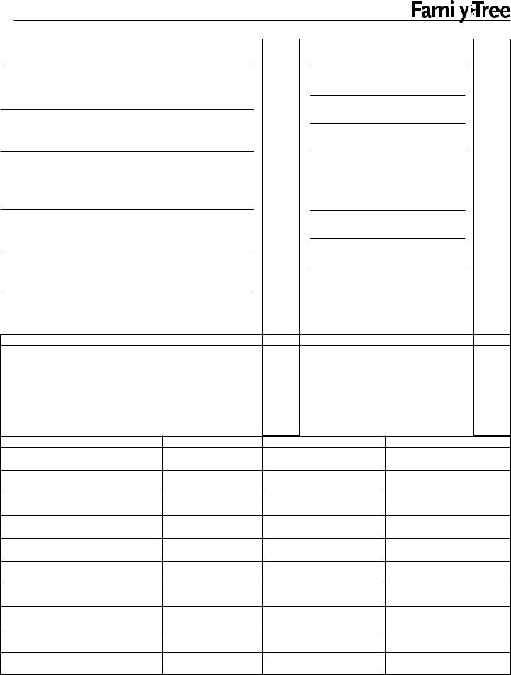 Sheet Group Family Form ≡ Fill Out Printable PDF Forms Online