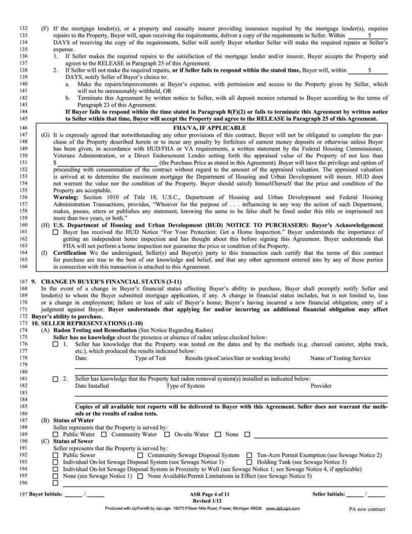 Standard Agreement For Real Estate Sale PDF Form FormsPal