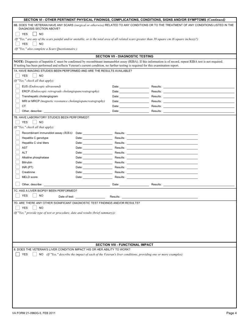 Va Form 21 0960G 5 ≡ Fill Out Printable PDF Forms Online