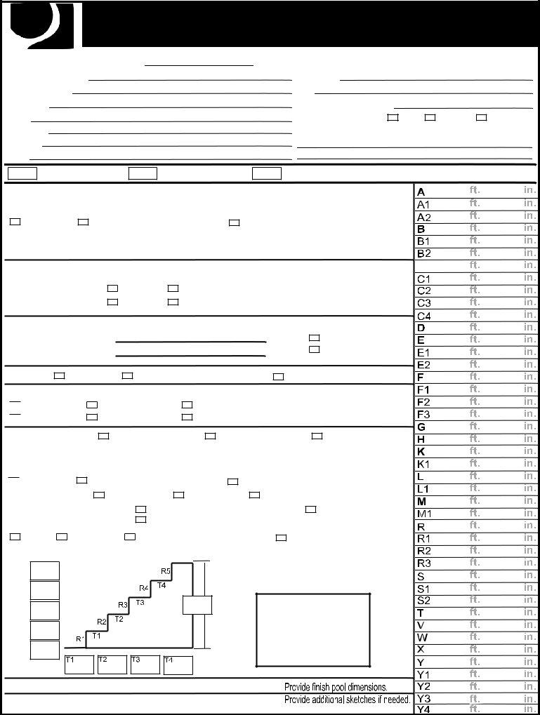 Vinyl Liner Order Form ≡ Fill Out Printable PDF Forms Online
