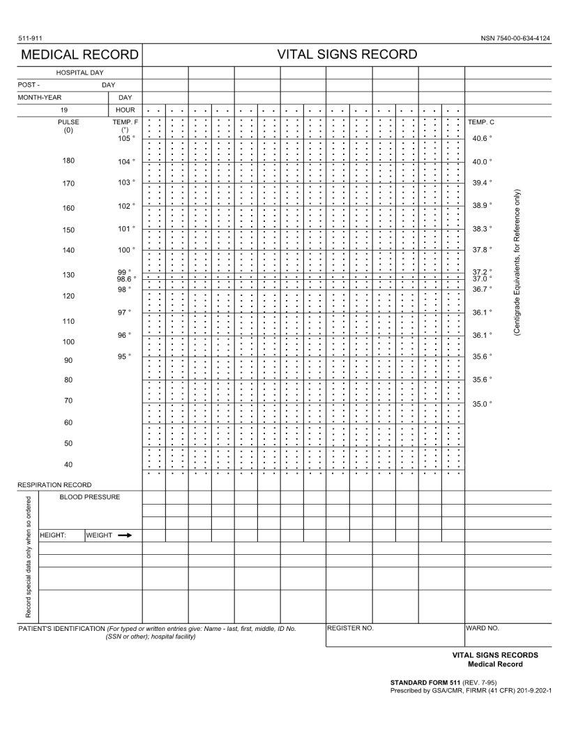 Vital Signs Form ≡ Fill Out Printable PDF Forms Online