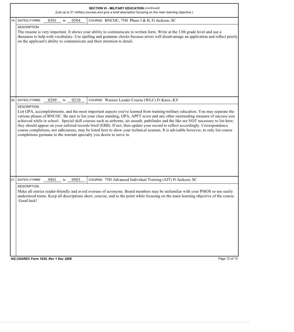 Warrant Officer Packet Form ≡ Fill Out Printable PDF Forms Online