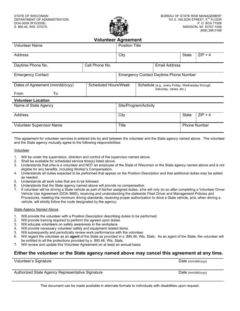 Wisconsin Form Doa 3009 ≡ Fill Out Printable PDF Forms Online