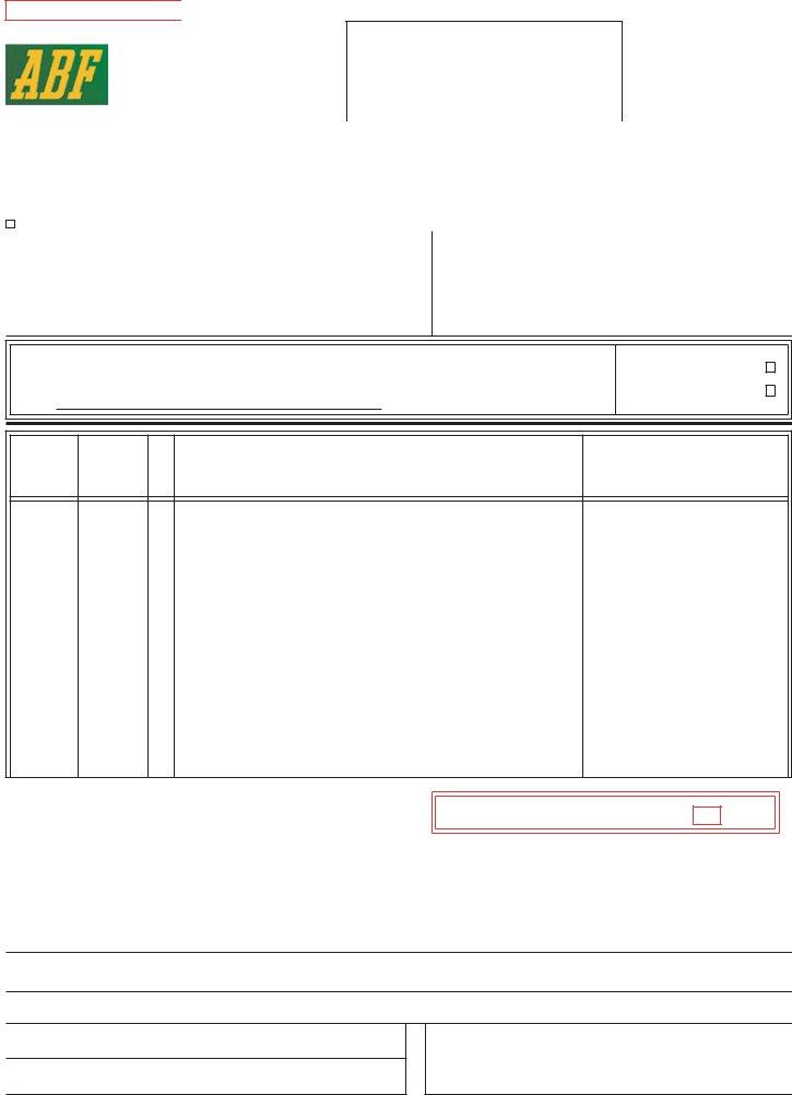 Abf Freight Bill Of Lading ≡ Fill Out Printable PDF Forms Online
