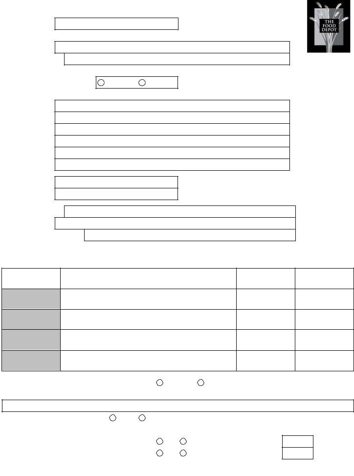 Food Depot Application ≡ Fill Out Printable PDF Forms Online