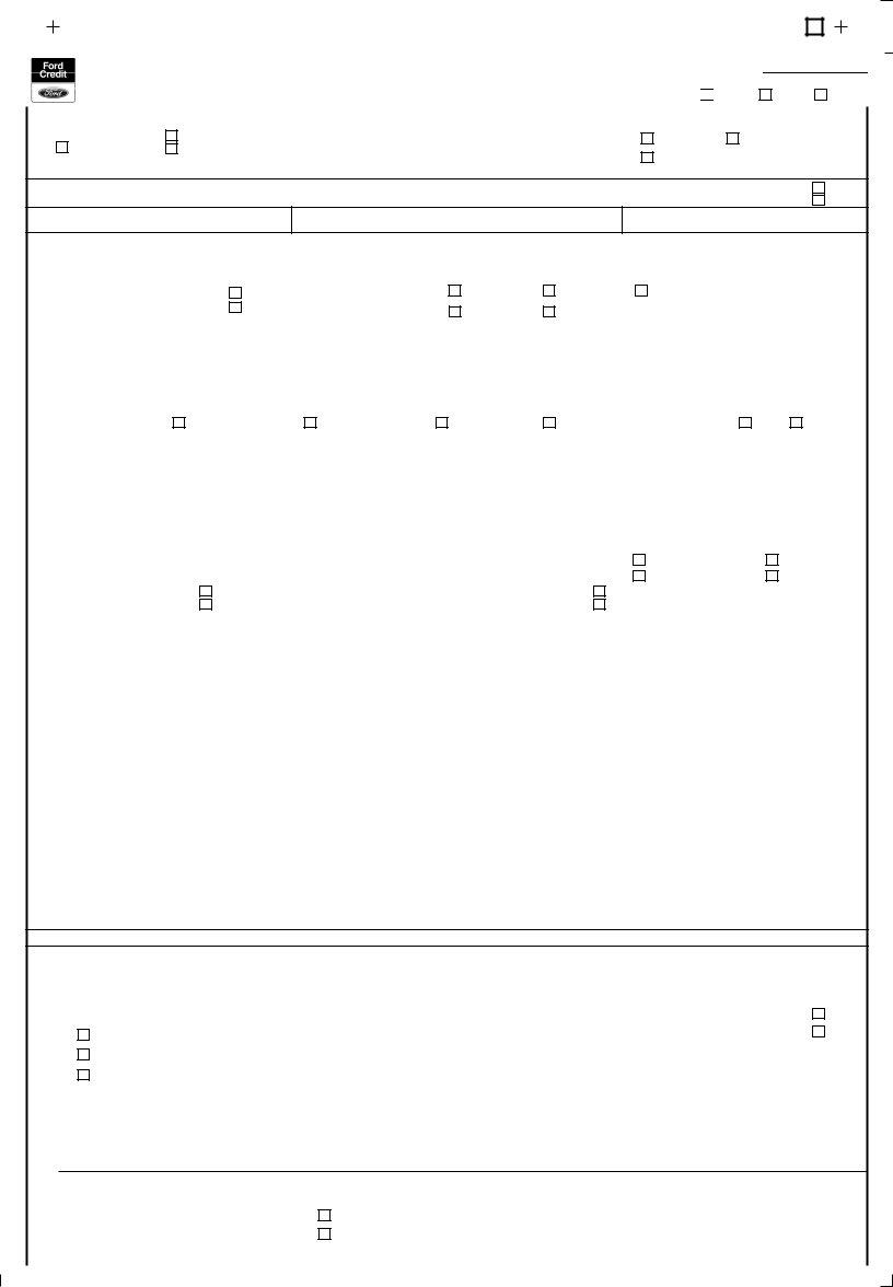 Ford Credit Application ≡ Fill Out Printable PDF Forms Online