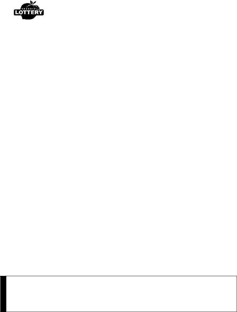 Ga Lottery Application ≡ Fill Out Printable PDF Forms Online