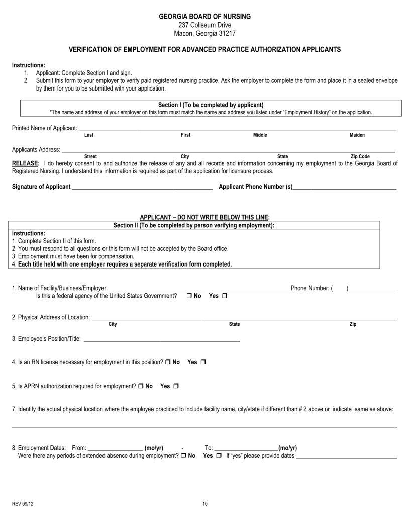 Board Of Nursing Application ≡ Fill Out Printable PDF Forms Online