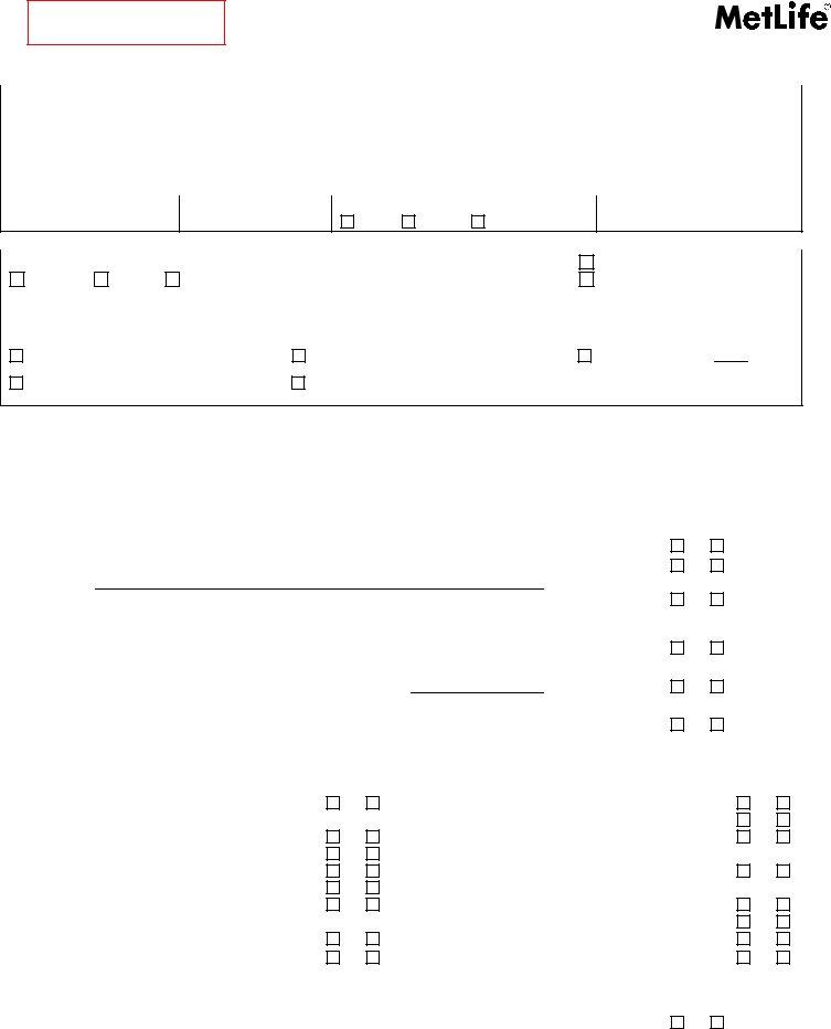 Metlife Statement Of Health PDF Form FormsPal