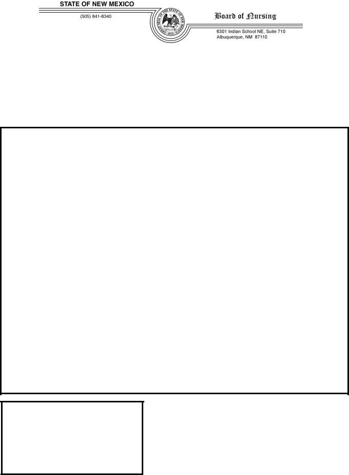 New Mexico Board Of Nursing ≡ Fill Out Printable PDF Forms Online
