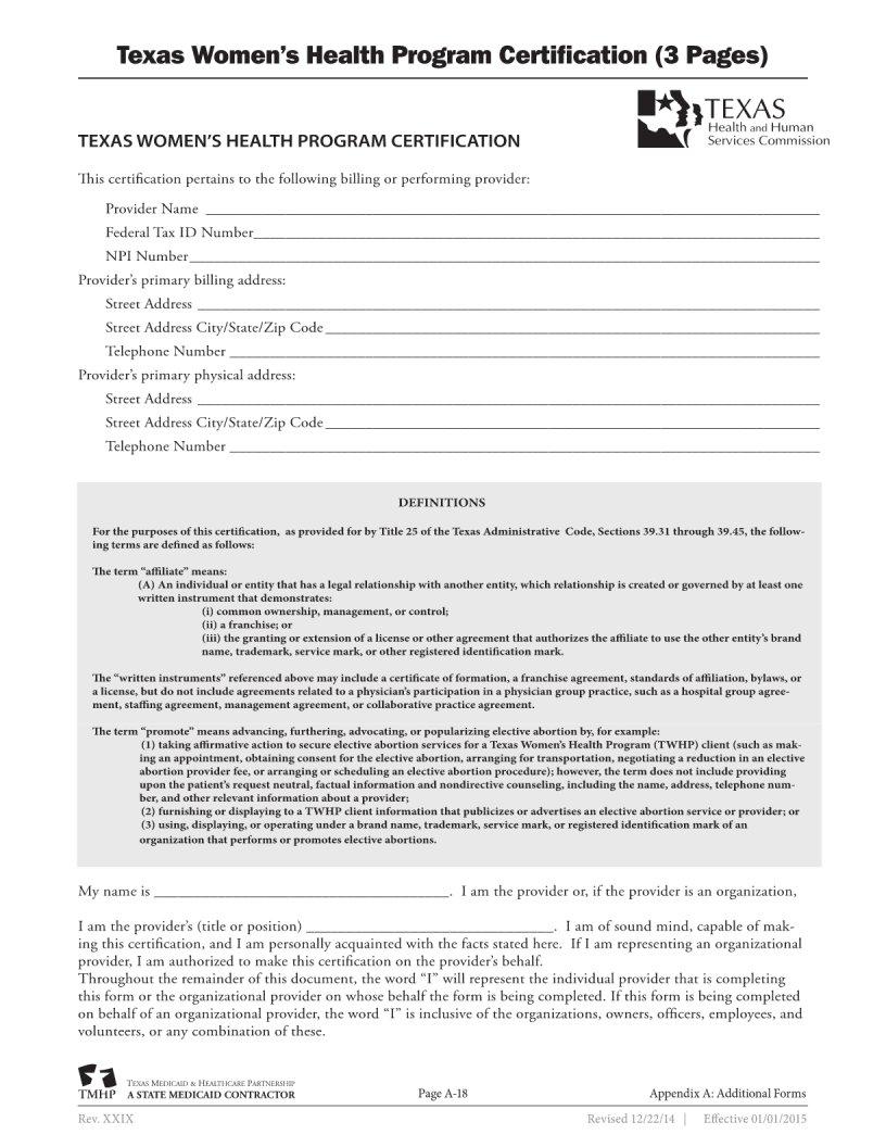Texas Medicaid Provider Application PDF Form FormsPal