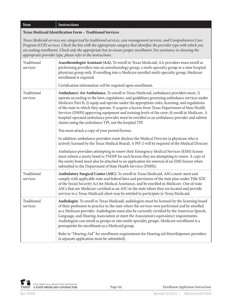 Texas Medicaid Provider Application PDF Form FormsPal