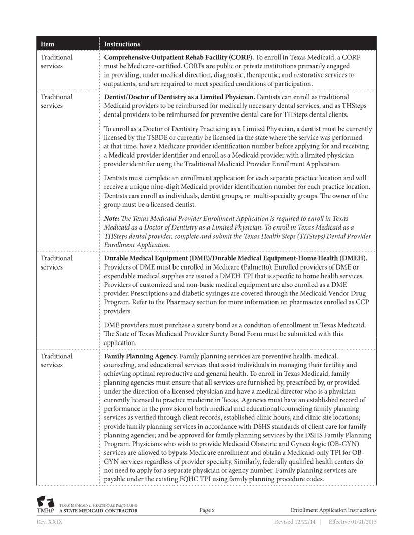 Texas Medicaid Provider Application PDF Form FormsPal