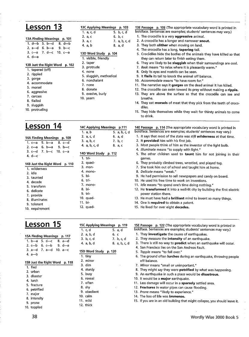Wordly Wise 3000 Book 5 ≡ Fill Out Printable PDF Forms Online