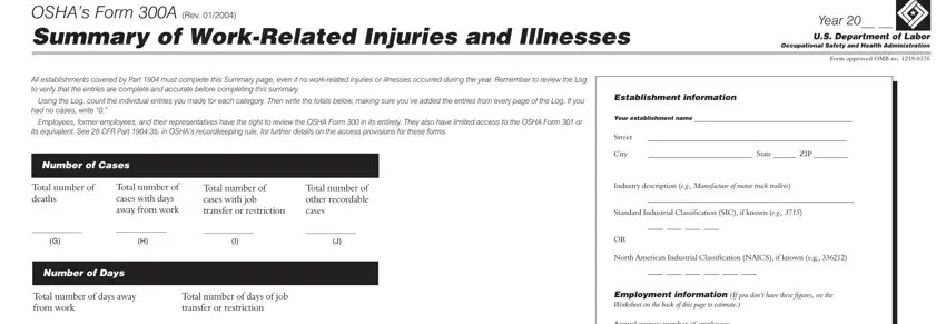 300A Osha Form ≡ Fill Out Printable PDF Forms Online
