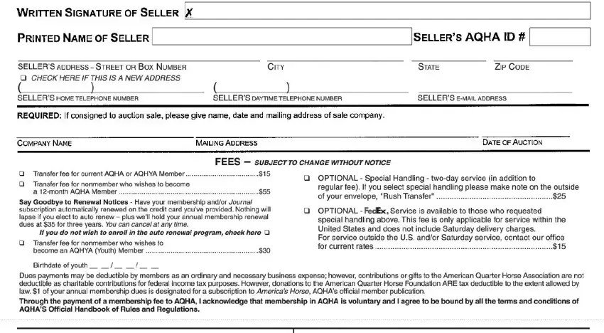 Aqha Transfer Form ≡ Fill Out Printable PDF Forms Online