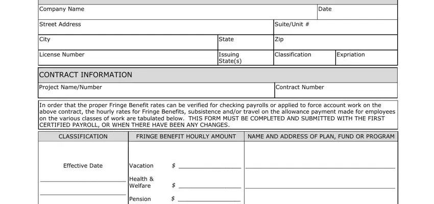 Fringe Benefit Form ≡ Fill Out Printable PDF Forms Online