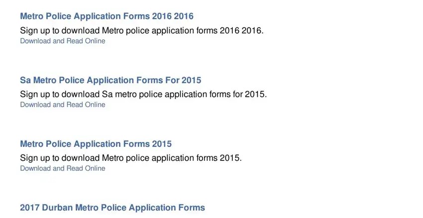 Metro Police Application Form ≡ Fill Out Printable PDF Forms Online