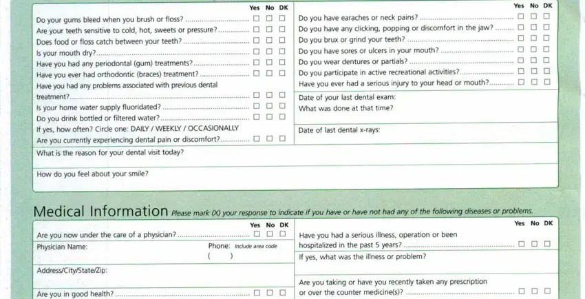 Health History Form Ada ≡ Fill Out Printable PDF Forms Online