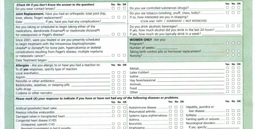Health History Form Ada ≡ Fill Out Printable PDF Forms Online