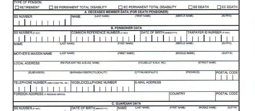 Sss Pension Form ≡ Fill Out Printable PDF Forms Online