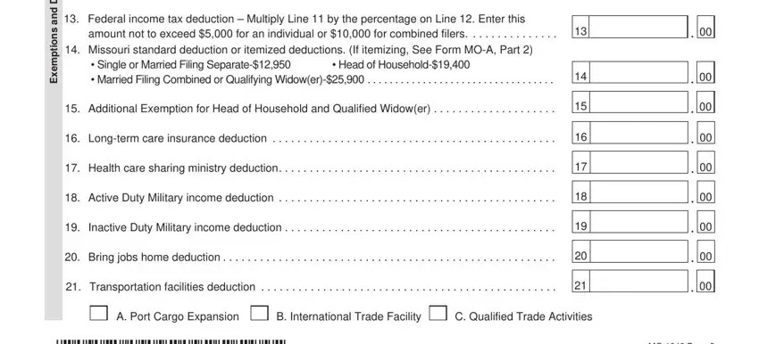 Missouri Form Mo 1040 ≡ Fill Out Printable PDF Forms Online