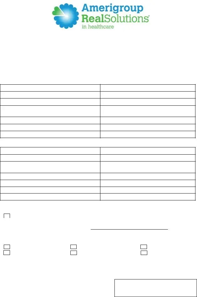 Change Pcp Amerigroup ≡ Fill Out Printable PDF Forms Online