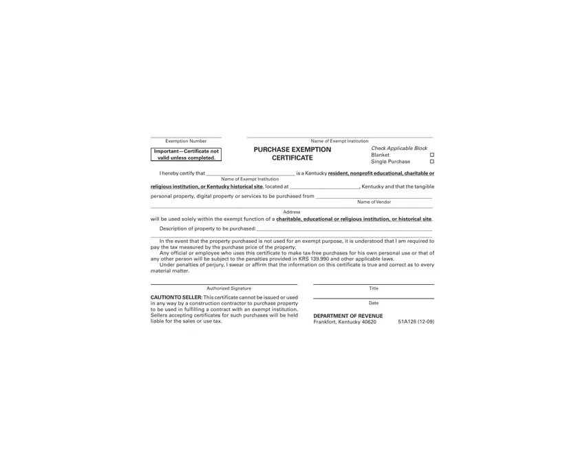 51A126 Form ≡ Fill Out Printable PDF Forms Online