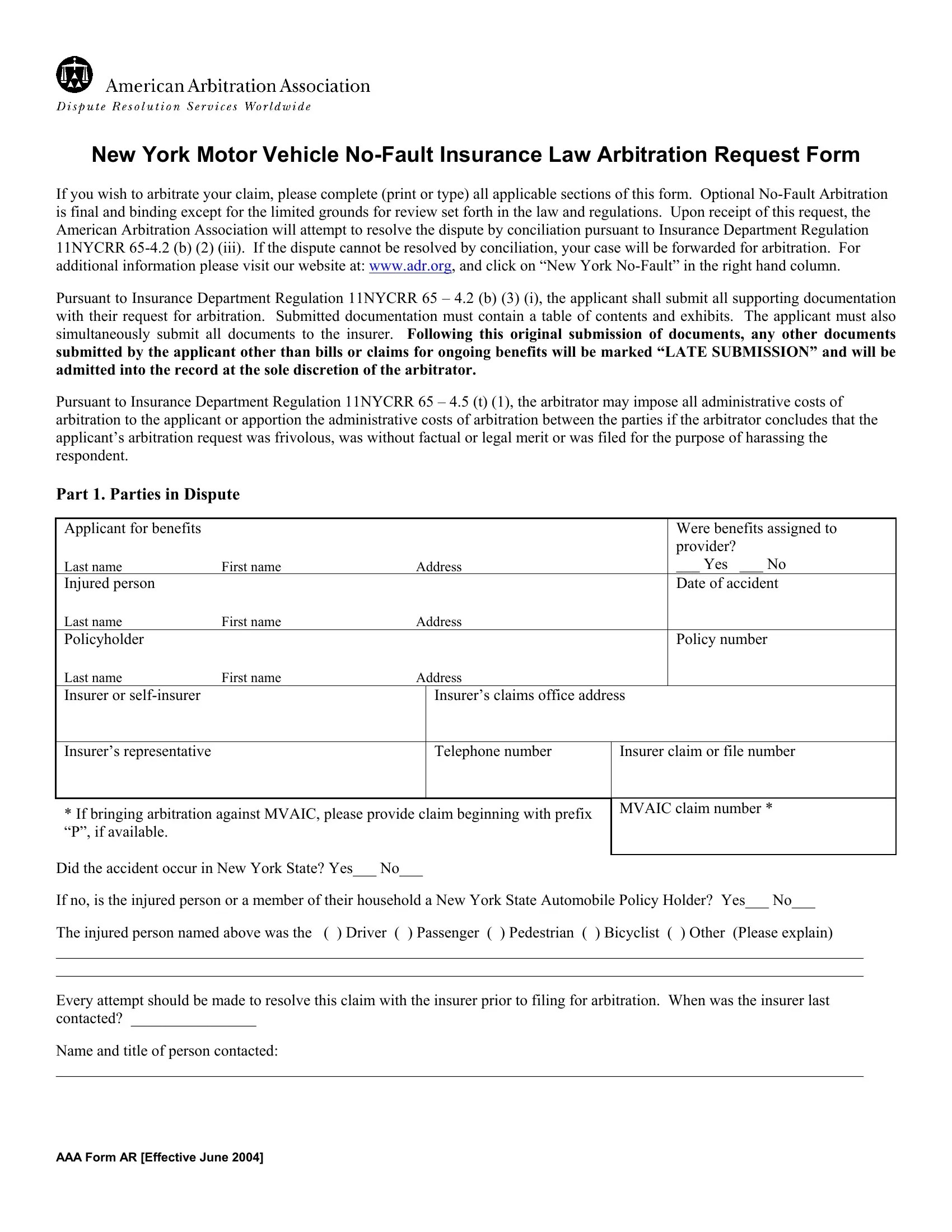 Aaa Form Ar ≡ Fill Out Printable PDF Forms Online
