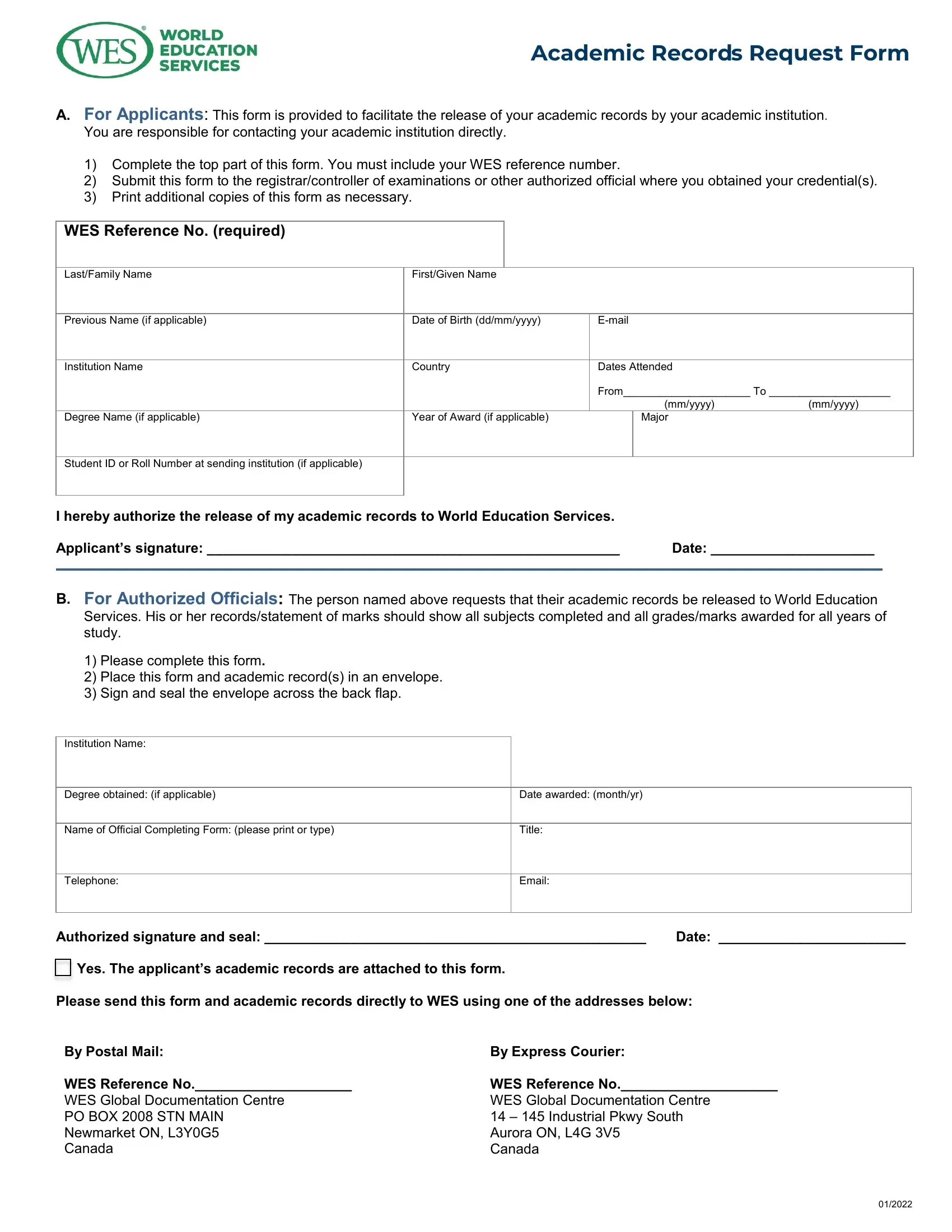 Academic Records Request Form ≡ Fill Out Printable PDF Forms Online